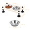 Stable Anti-Tip Raised Dog Cat Bowl Stand, Detachable Stainless Steel Double Bowl Elevated Pet Feeding Station